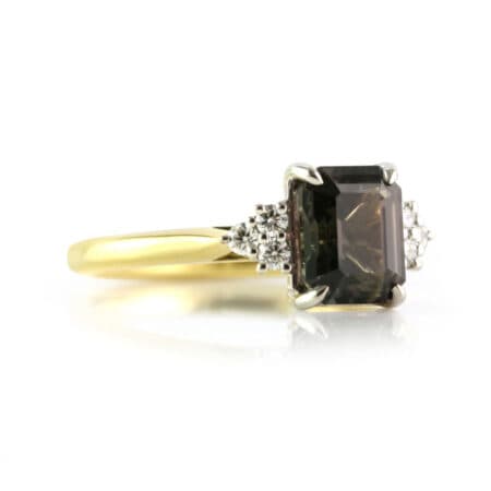 Colour Change Sapphire and Diamond Ring